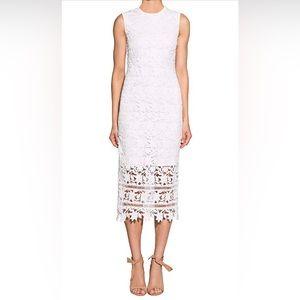 Shoshanna White Monticello Lace Dress, Size 4